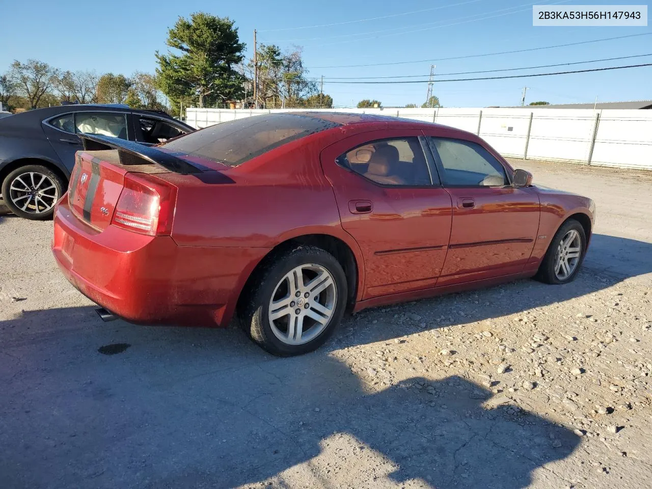 2006 Dodge Charger R/T VIN: 2B3KA53H56H147943 Lot: 75677194