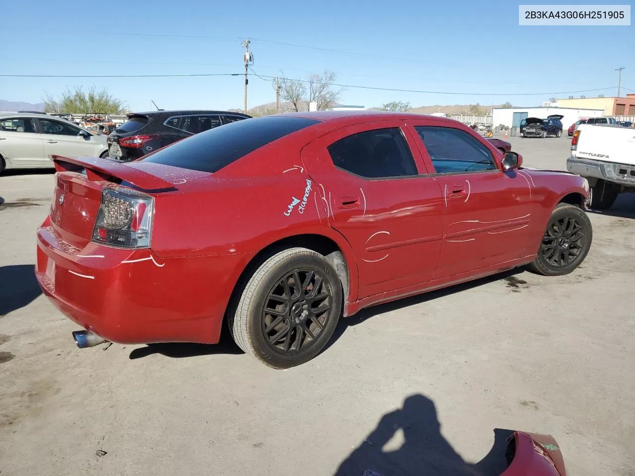 2006 Dodge Charger Se VIN: 2B3KA43G06H251905 Lot: 76041244