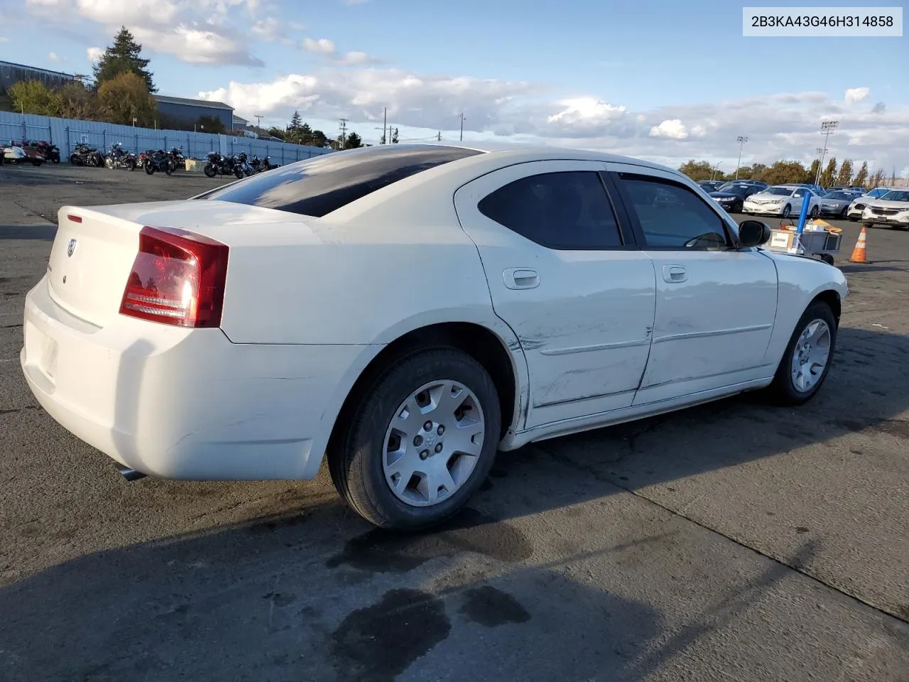 2006 Dodge Charger Se VIN: 2B3KA43G46H314858 Lot: 78499204