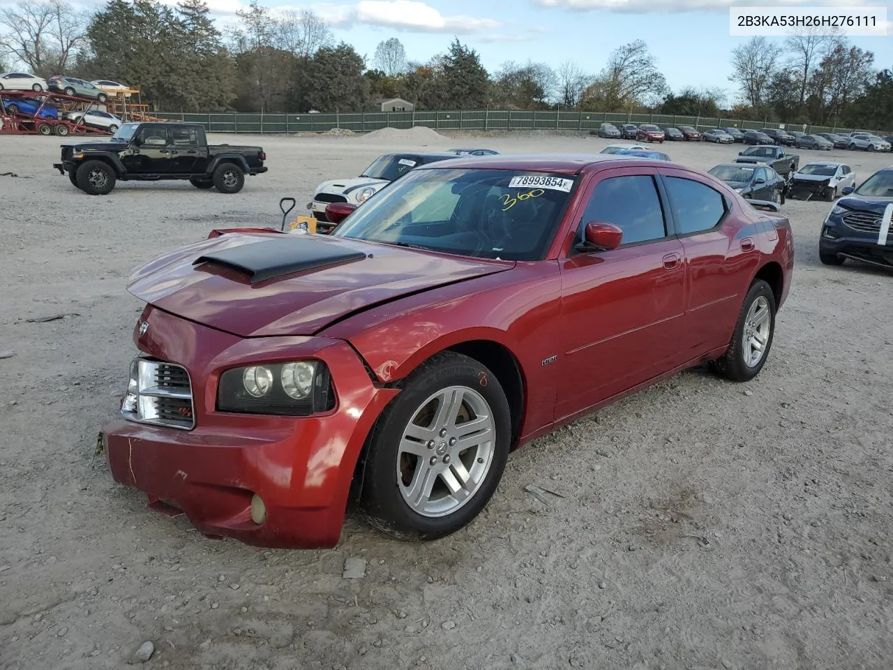 2006 Dodge Charger R/T VIN: 2B3KA53H26H276111 Lot: 78993854