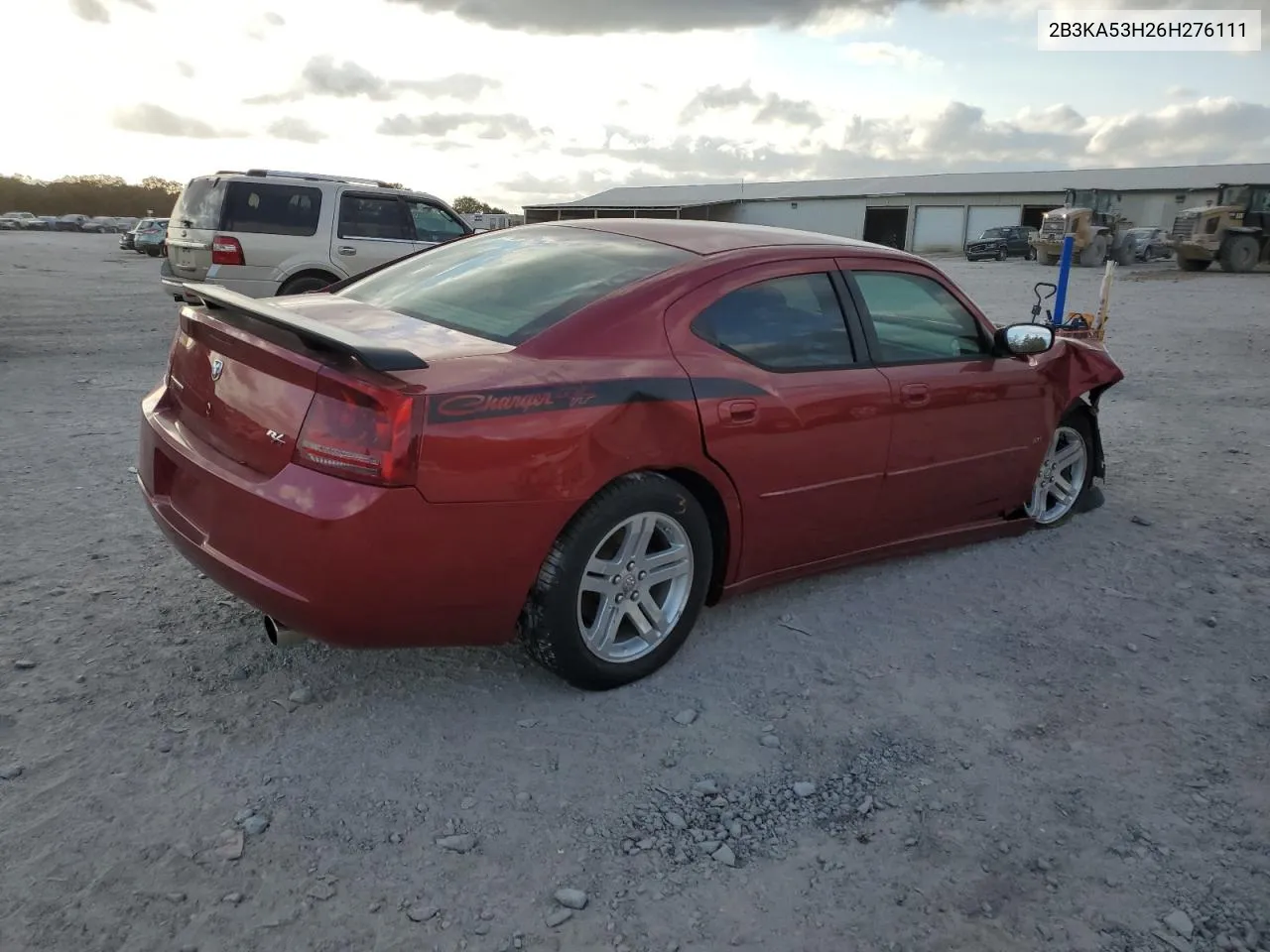 2006 Dodge Charger R/T VIN: 2B3KA53H26H276111 Lot: 78993854