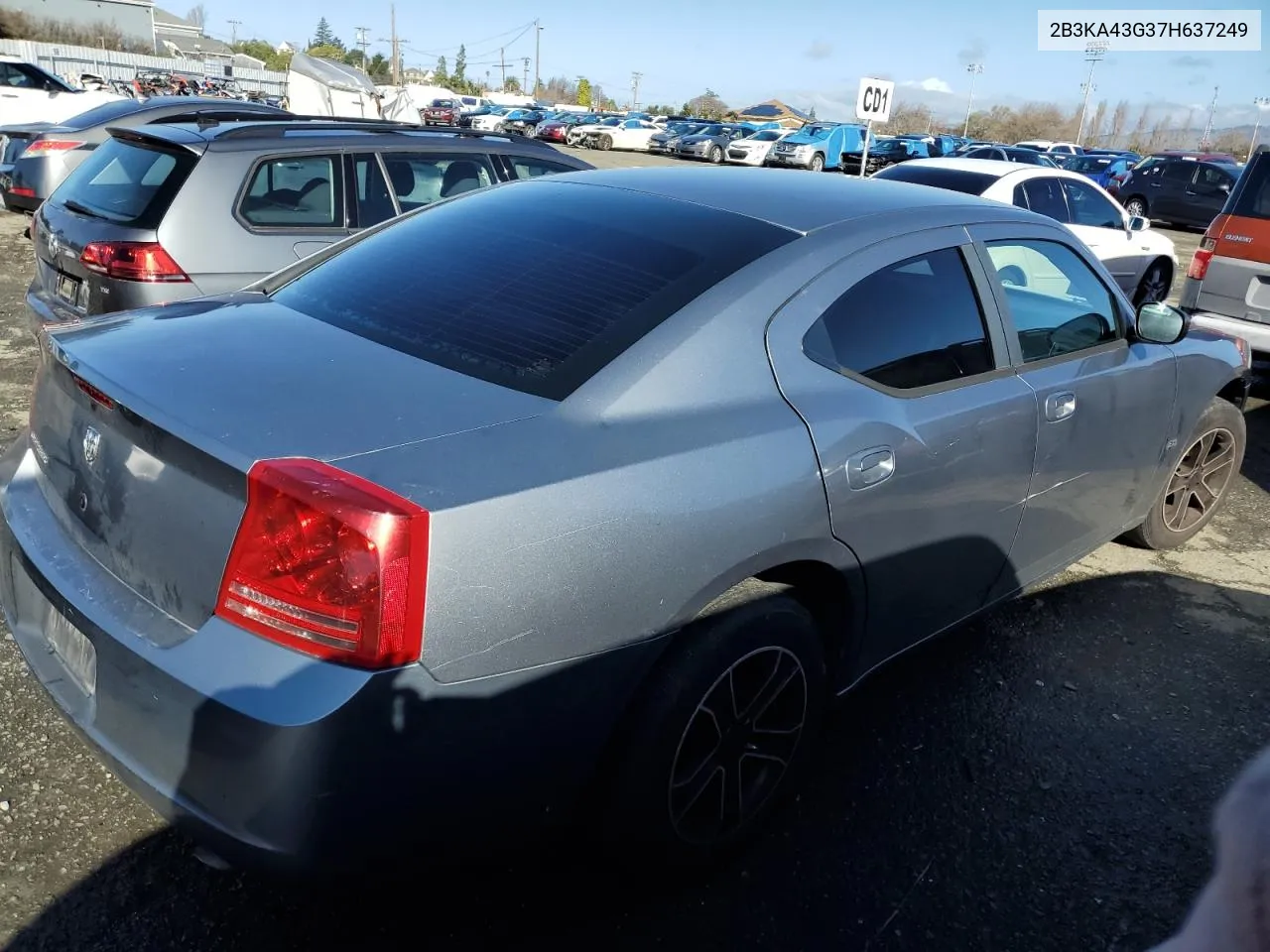 2007 Dodge Charger Se VIN: 2B3KA43G37H637249 Lot: 40200674