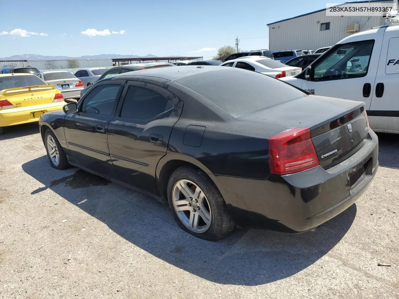 2007 Dodge Charger R/T VIN: 2B3KA53H57H893357 Lot: 54851394