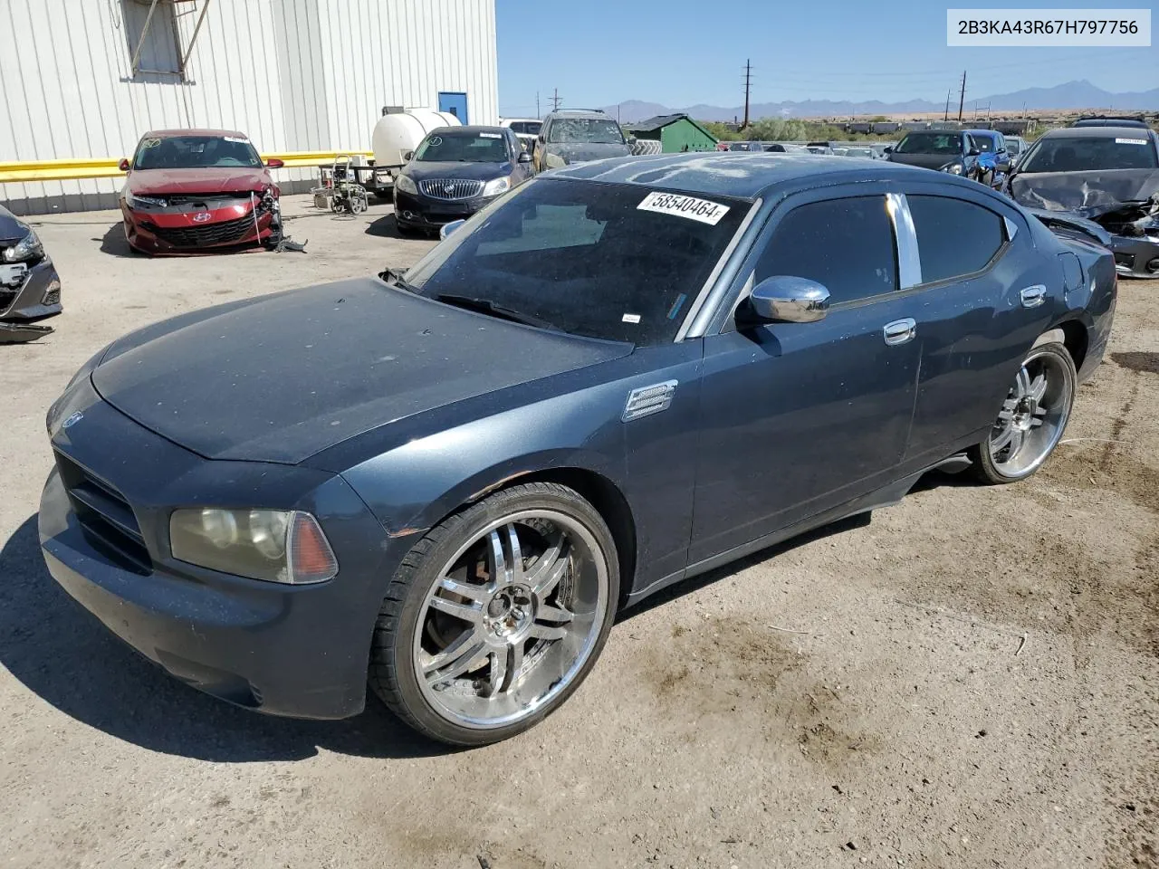 2007 Dodge Charger Se VIN: 2B3KA43R67H797756 Lot: 58540464