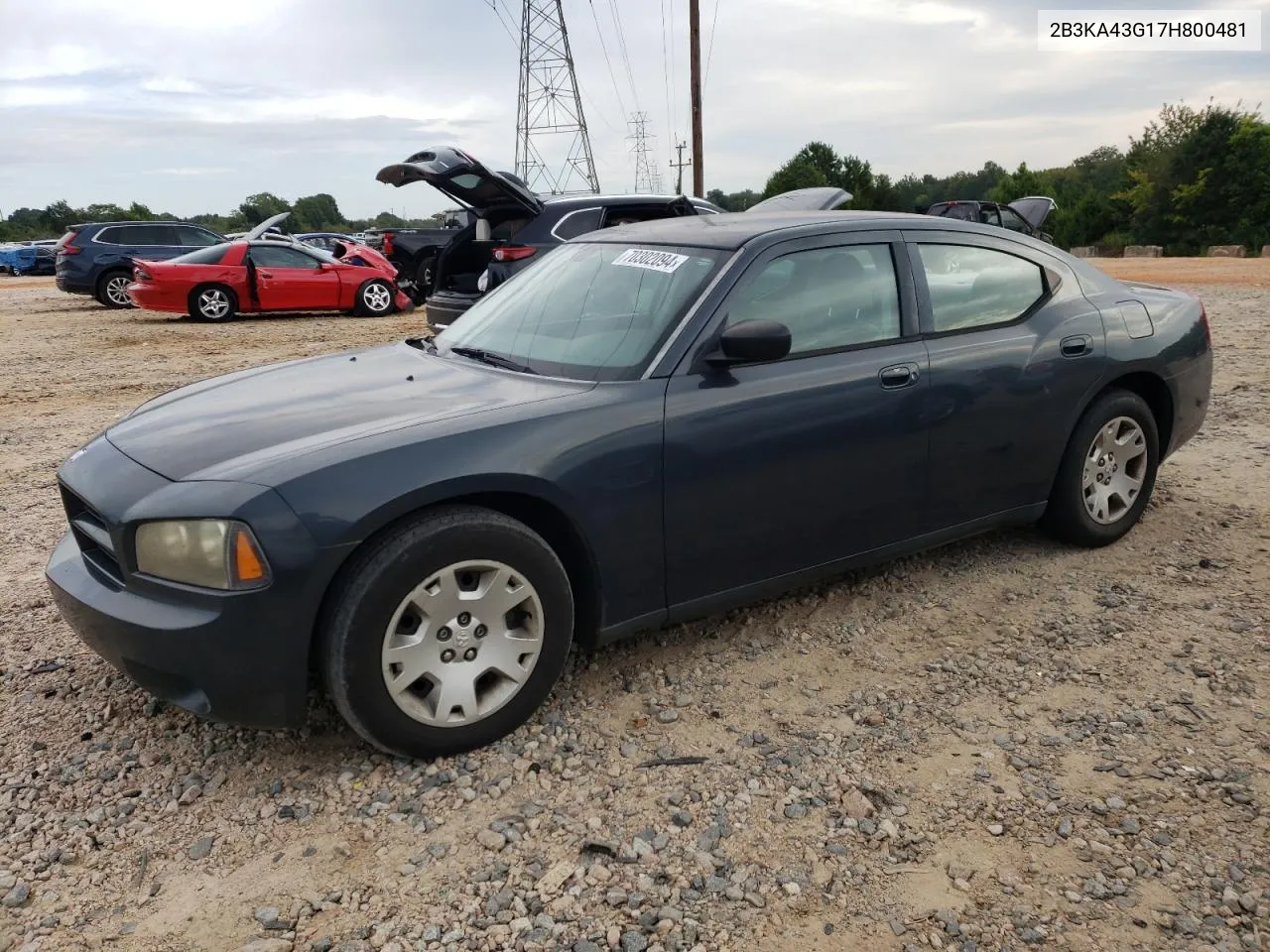 2007 Dodge Charger Se VIN: 2B3KA43G17H800481 Lot: 70302094