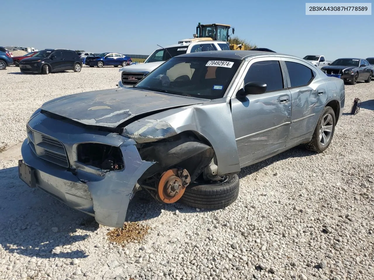 2007 Dodge Charger Se VIN: 2B3KA43G87H778589 Lot: 70492974