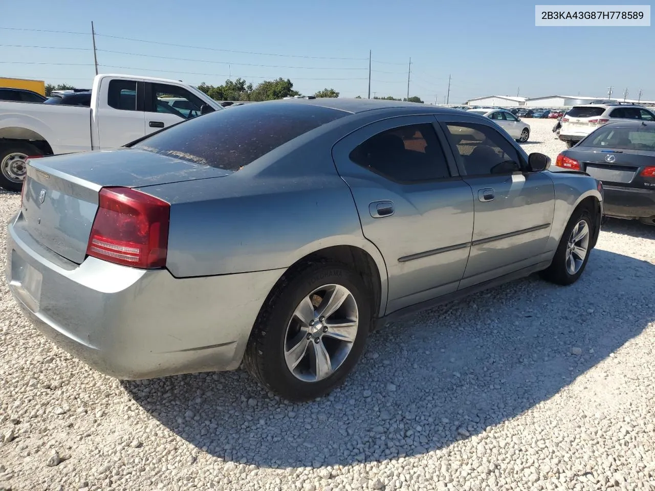 2007 Dodge Charger Se VIN: 2B3KA43G87H778589 Lot: 70492974