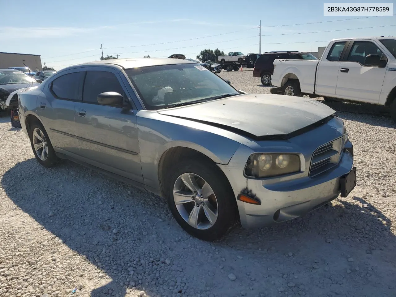 2007 Dodge Charger Se VIN: 2B3KA43G87H778589 Lot: 70492974