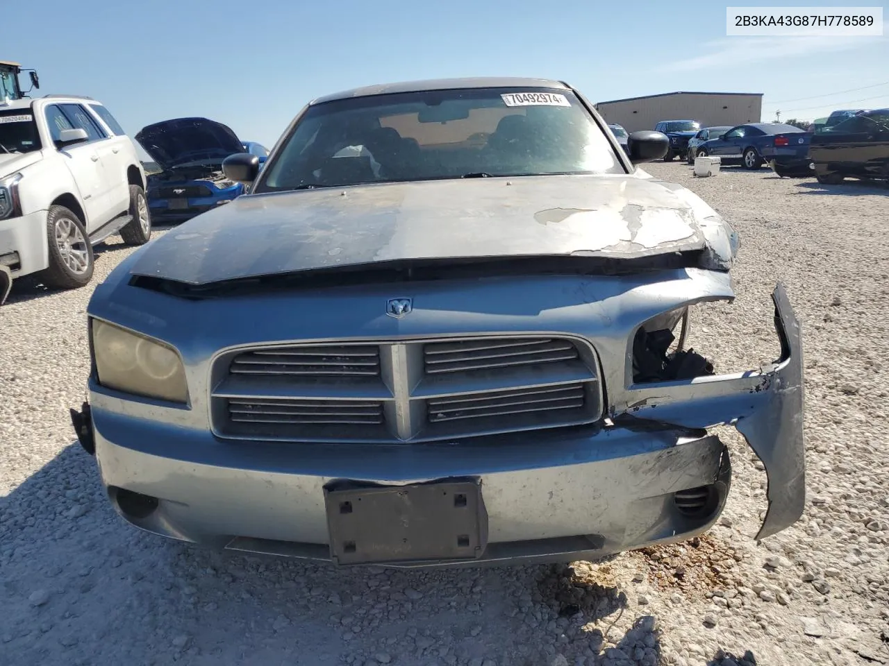 2007 Dodge Charger Se VIN: 2B3KA43G87H778589 Lot: 70492974