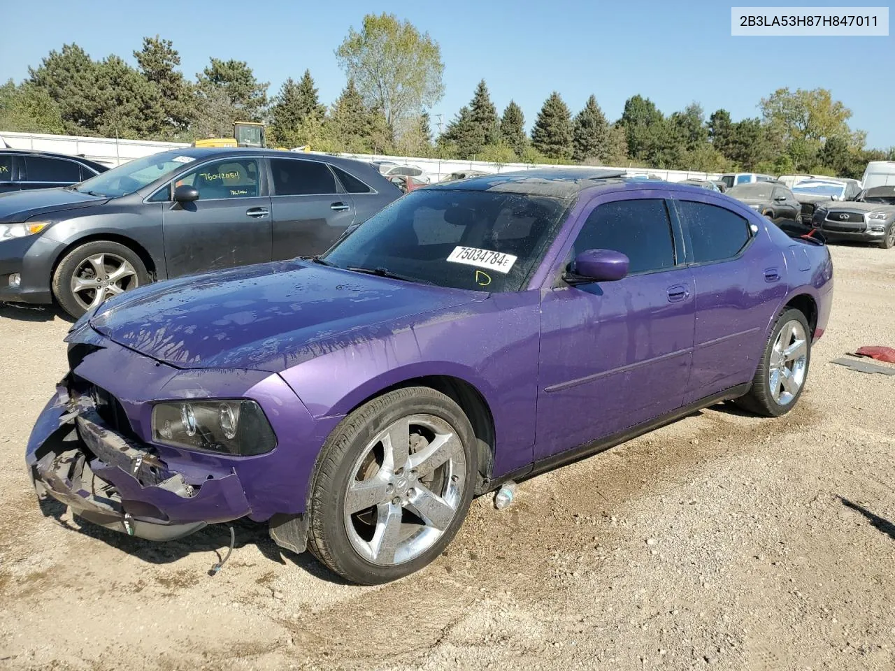 2007 Dodge Charger R/T VIN: 2B3LA53H87H847011 Lot: 75034784