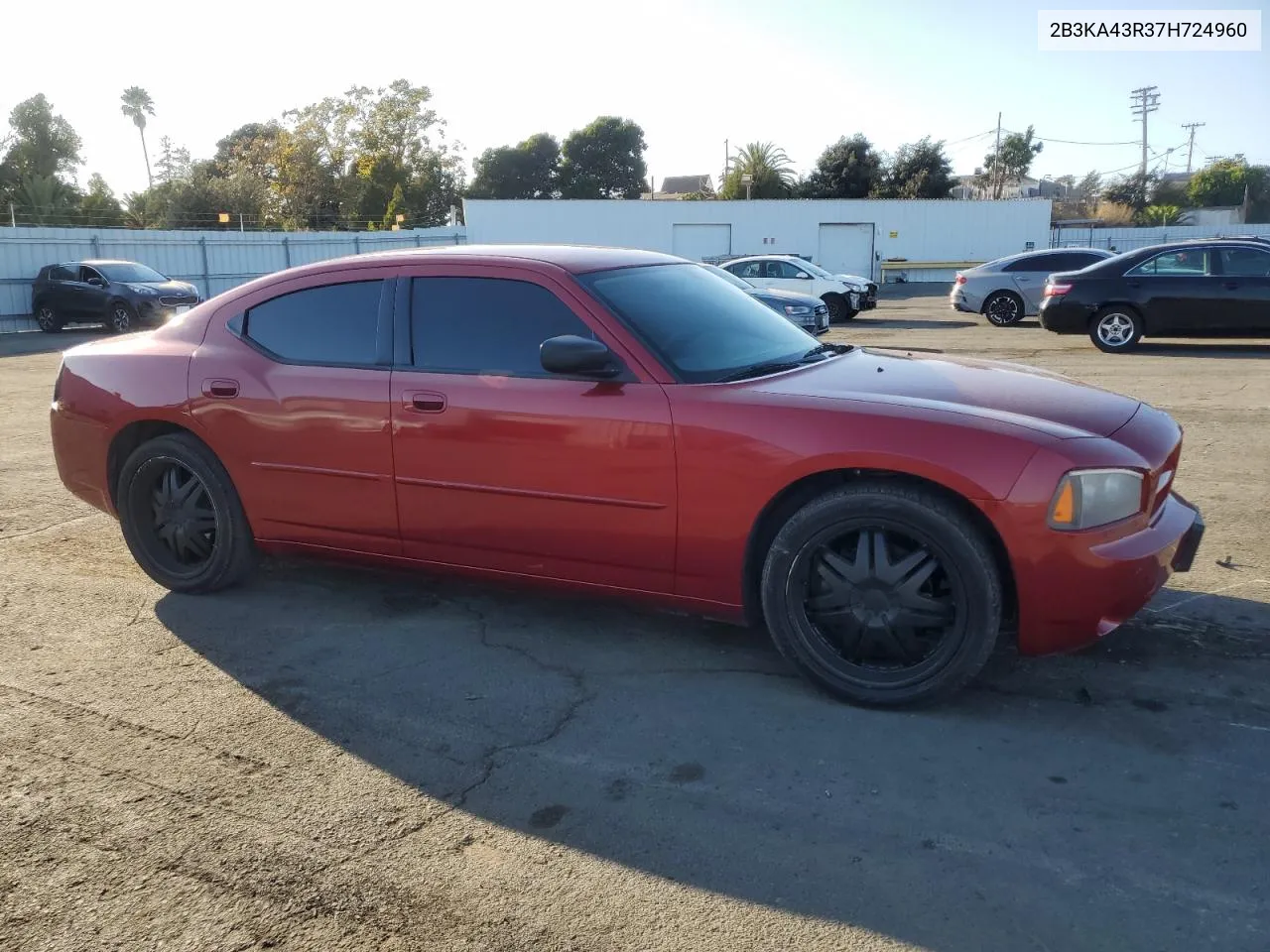 2007 Dodge Charger Se VIN: 2B3KA43R37H724960 Lot: 75136724