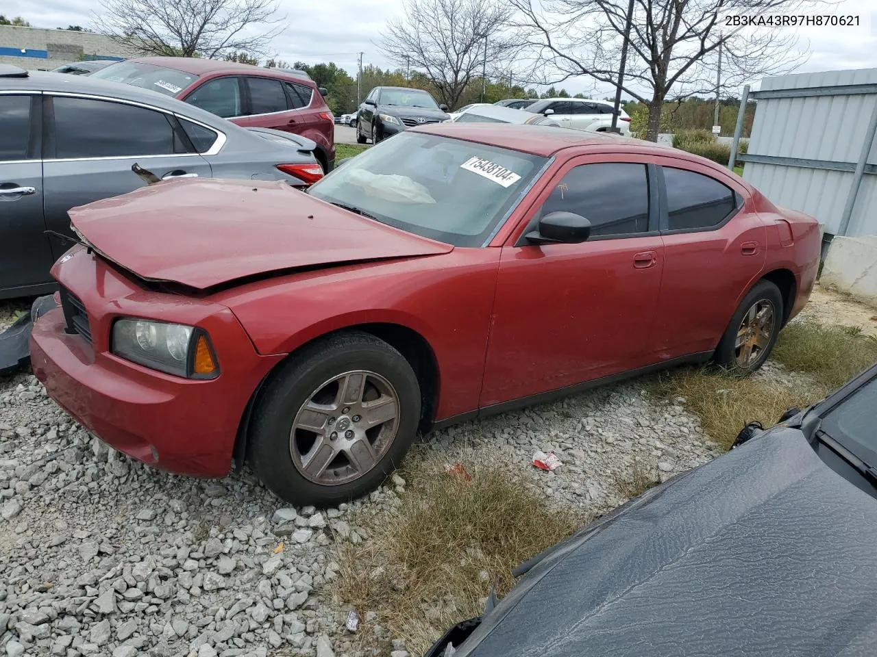 2007 Dodge Charger Se VIN: 2B3KA43R97H870621 Lot: 75438104