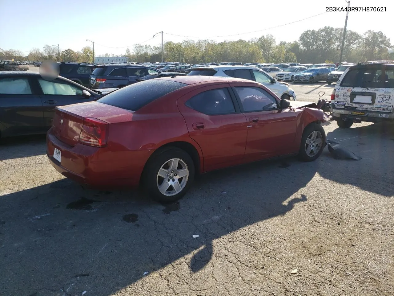 2007 Dodge Charger Se VIN: 2B3KA43R97H870621 Lot: 75438104