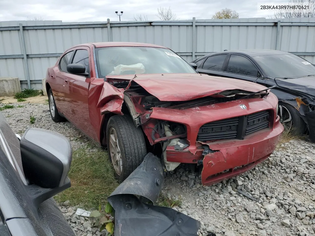 2007 Dodge Charger Se VIN: 2B3KA43R97H870621 Lot: 75438104