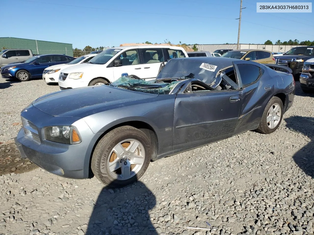 2007 Dodge Charger Se VIN: 2B3KA43G37H680313 Lot: 76052504