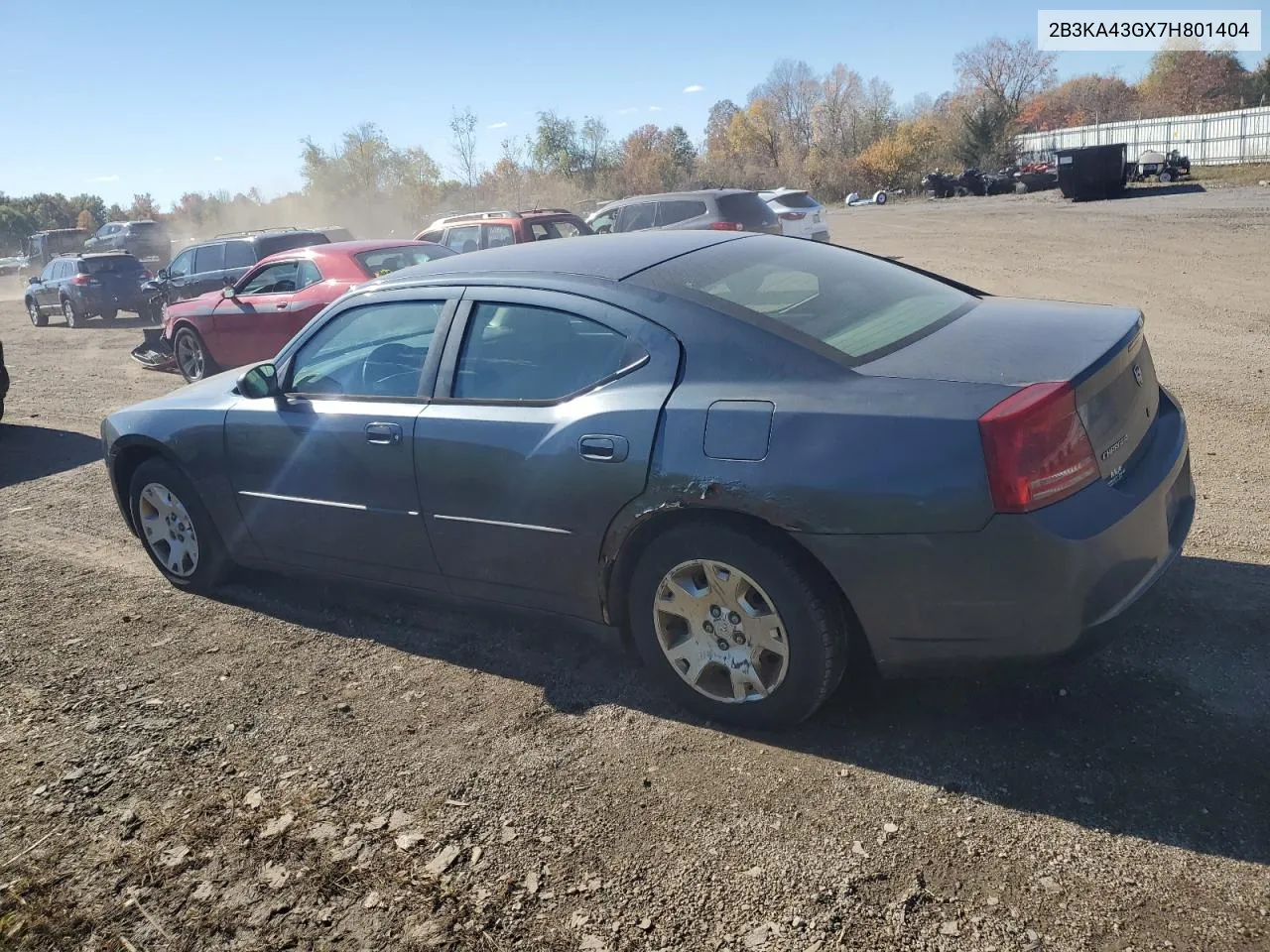 2007 Dodge Charger Se VIN: 2B3KA43GX7H801404 Lot: 76350274