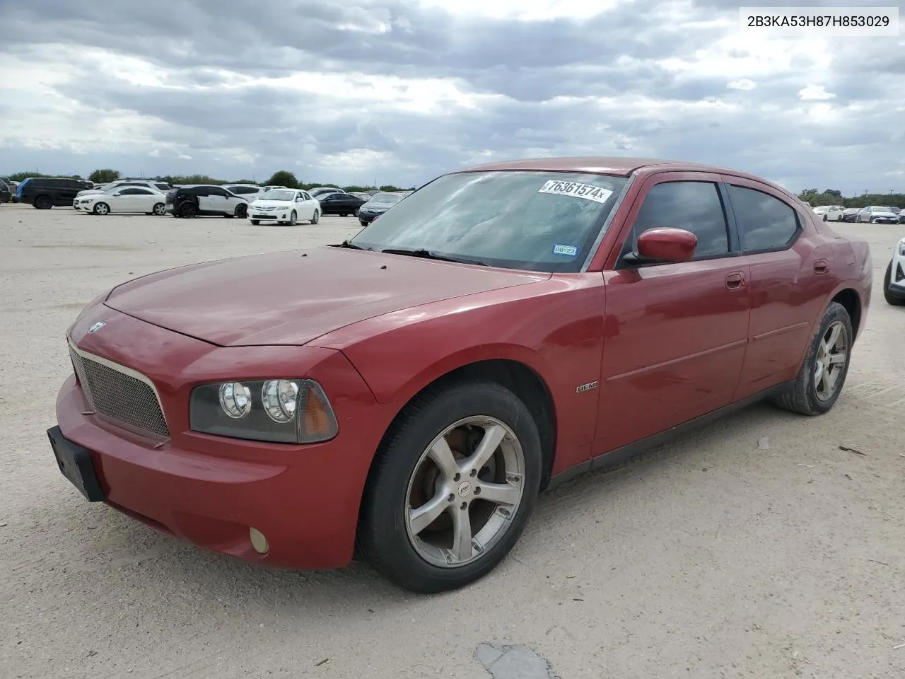 2007 Dodge Charger R/T VIN: 2B3KA53H87H853029 Lot: 76361574