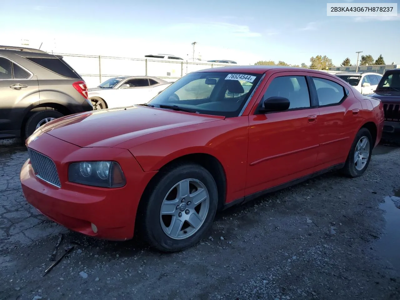 2007 Dodge Charger Se VIN: 2B3KA43G67H878237 Lot: 76524544