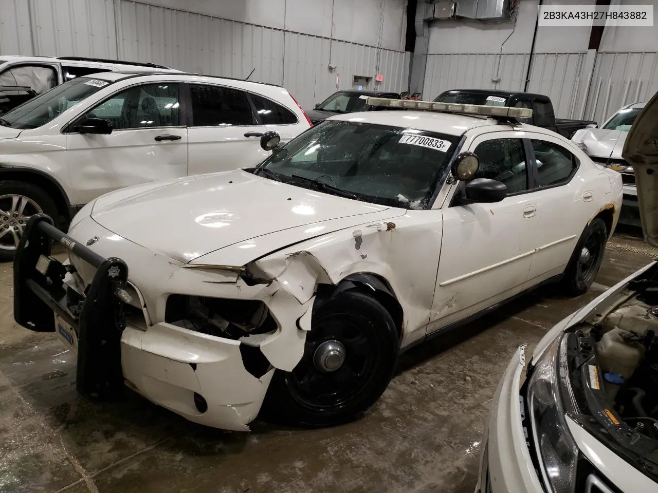 2007 Dodge Charger Se VIN: 2B3KA43H27H843882 Lot: 77700833