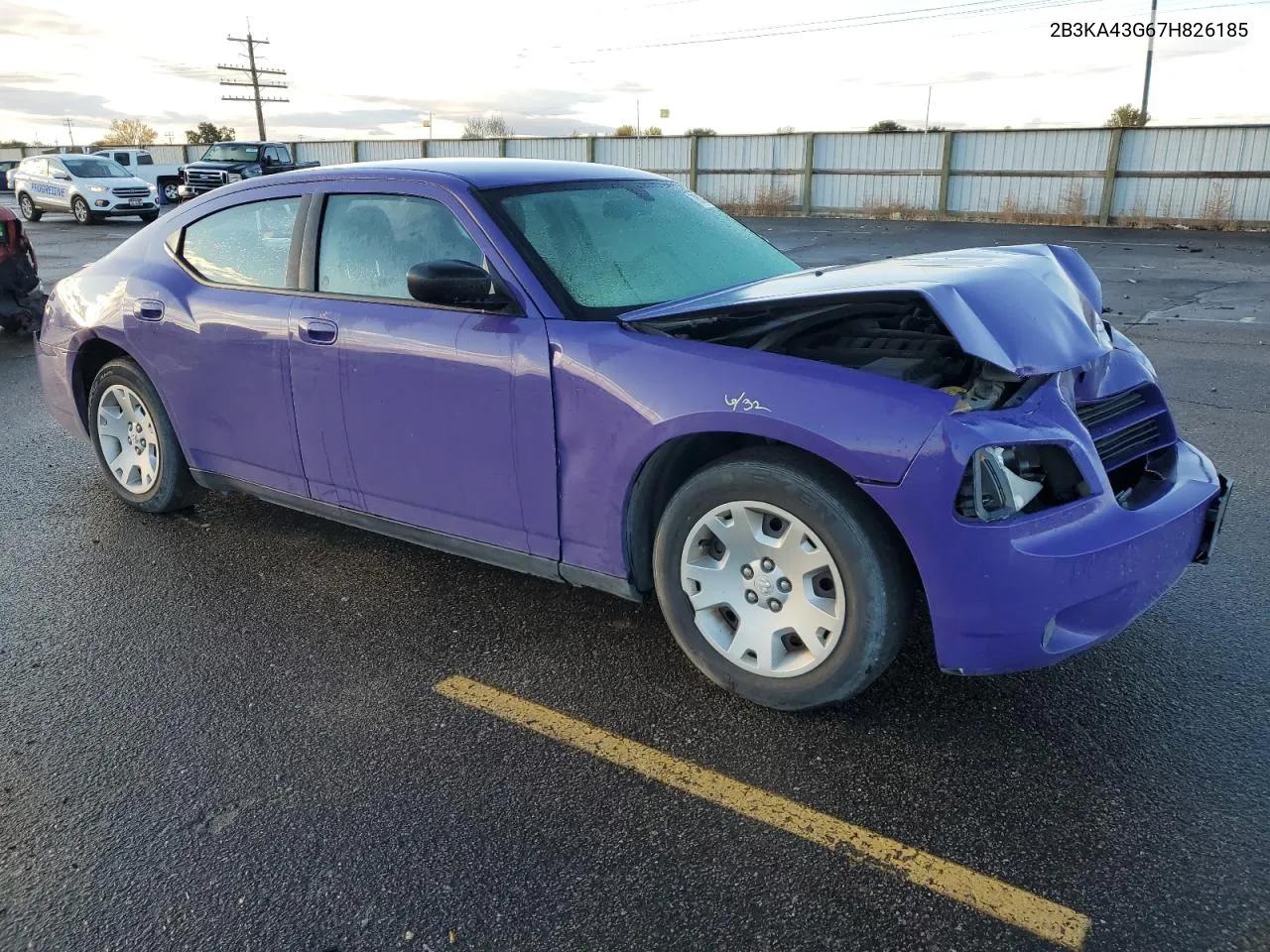 2007 Dodge Charger Se VIN: 2B3KA43G67H826185 Lot: 78513794