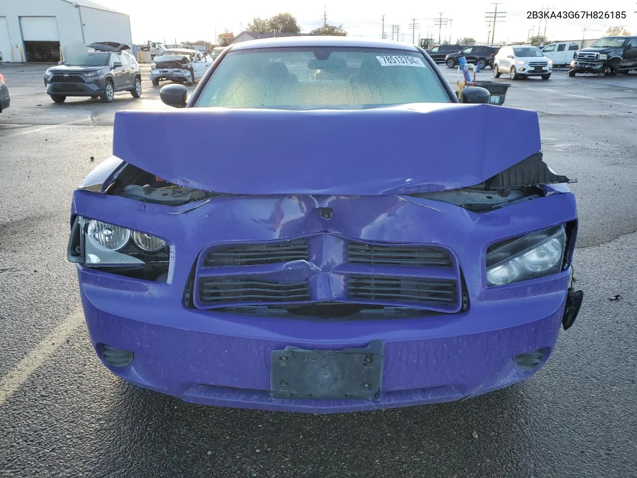 2007 Dodge Charger Se VIN: 2B3KA43G67H826185 Lot: 78513794