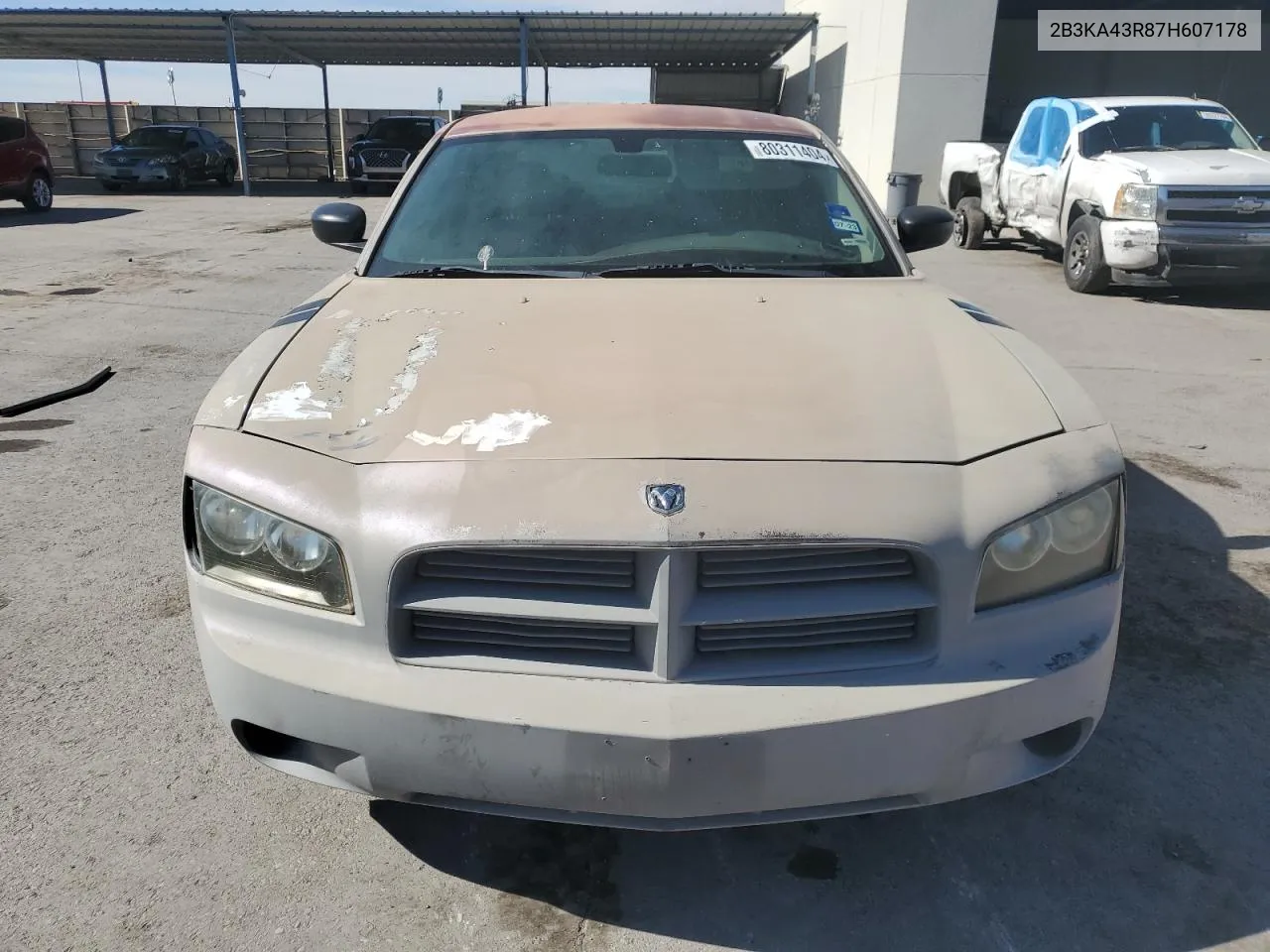 2007 Dodge Charger Se VIN: 2B3KA43R87H607178 Lot: 80311404