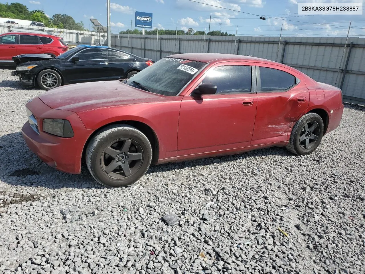 2008 Dodge Charger Sxt VIN: 2B3KA33G78H238887 Lot: 53166594