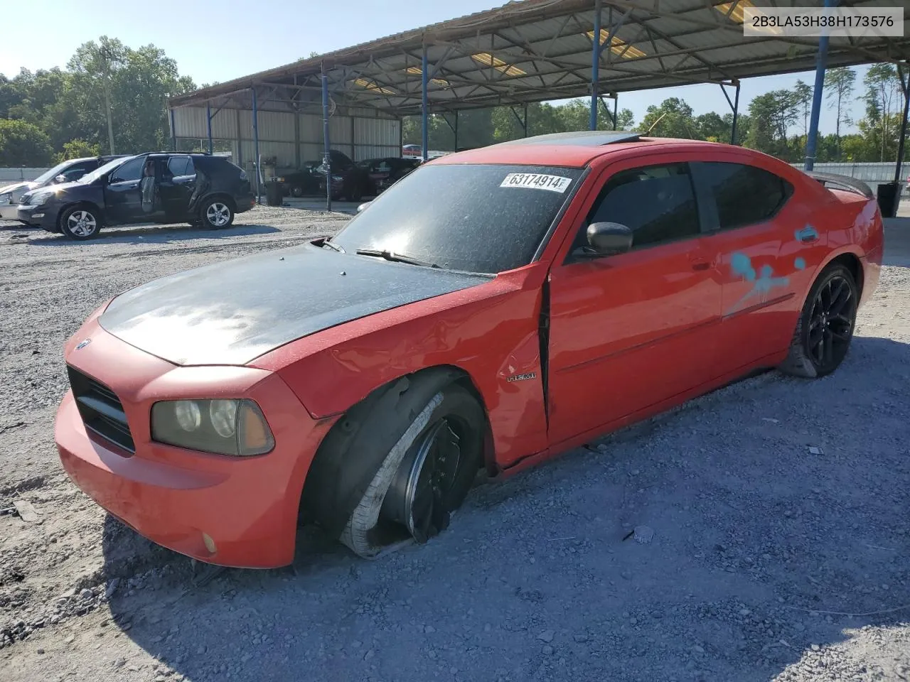 2008 Dodge Charger R/T VIN: 2B3LA53H38H173576 Lot: 63174914