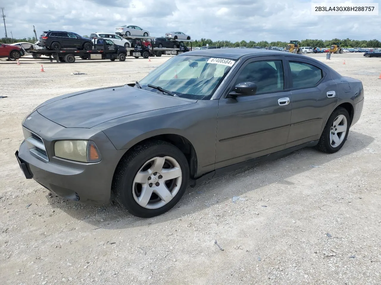 2008 Dodge Charger VIN: 2B3LA43GX8H288757 Lot: 67408584