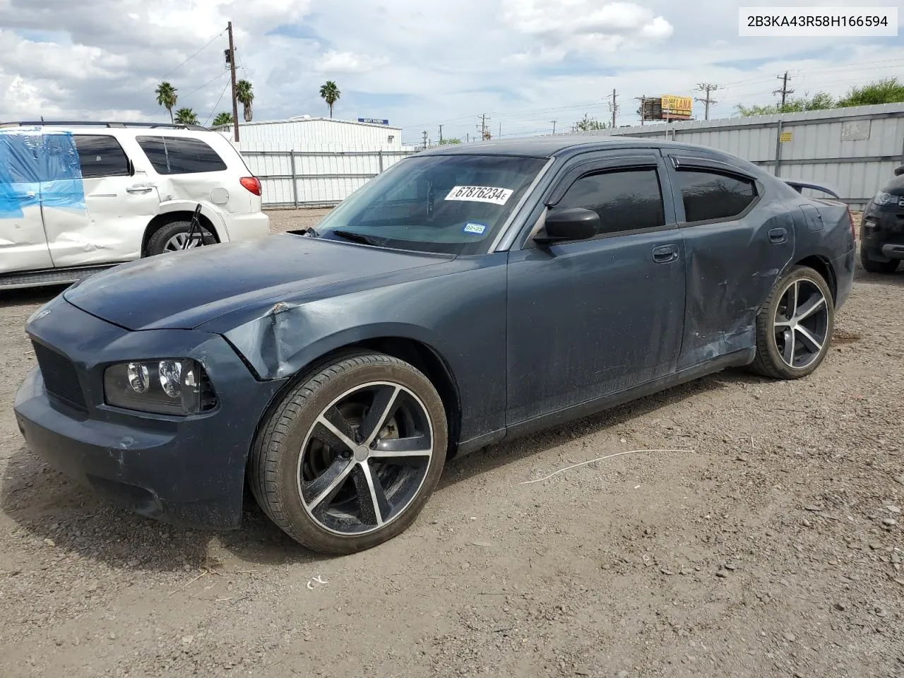 2008 Dodge Charger VIN: 2B3KA43R58H166594 Lot: 67876234