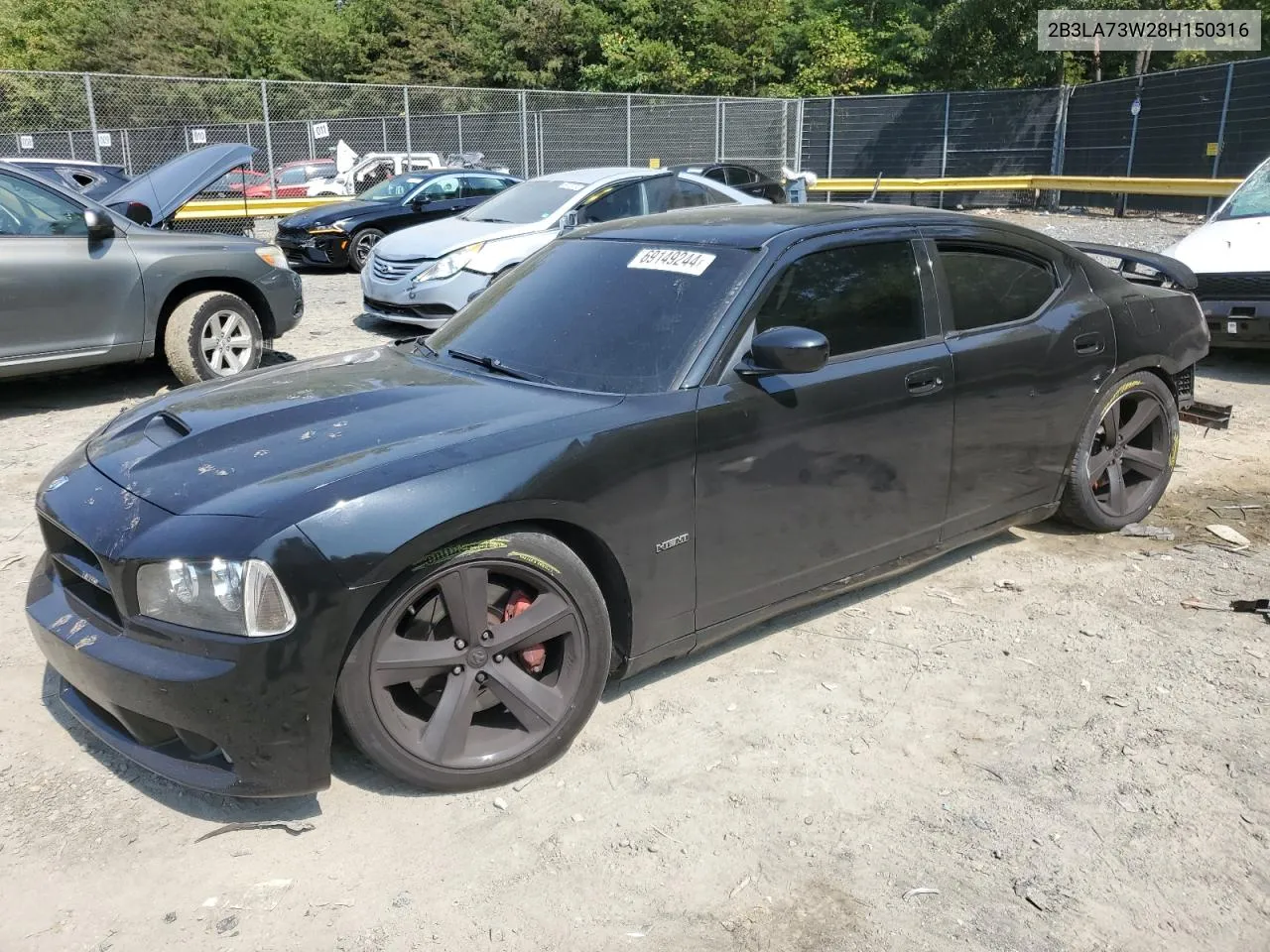 2008 Dodge Charger Srt-8 VIN: 2B3LA73W28H150316 Lot: 69149244