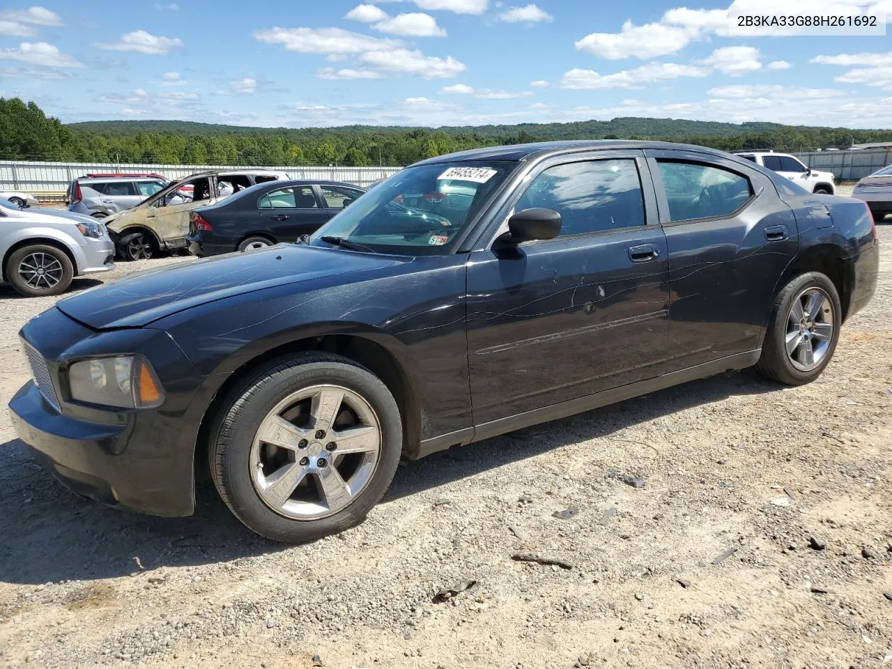 2008 Dodge Charger Sxt VIN: 2B3KA33G88H261692 Lot: 69455214