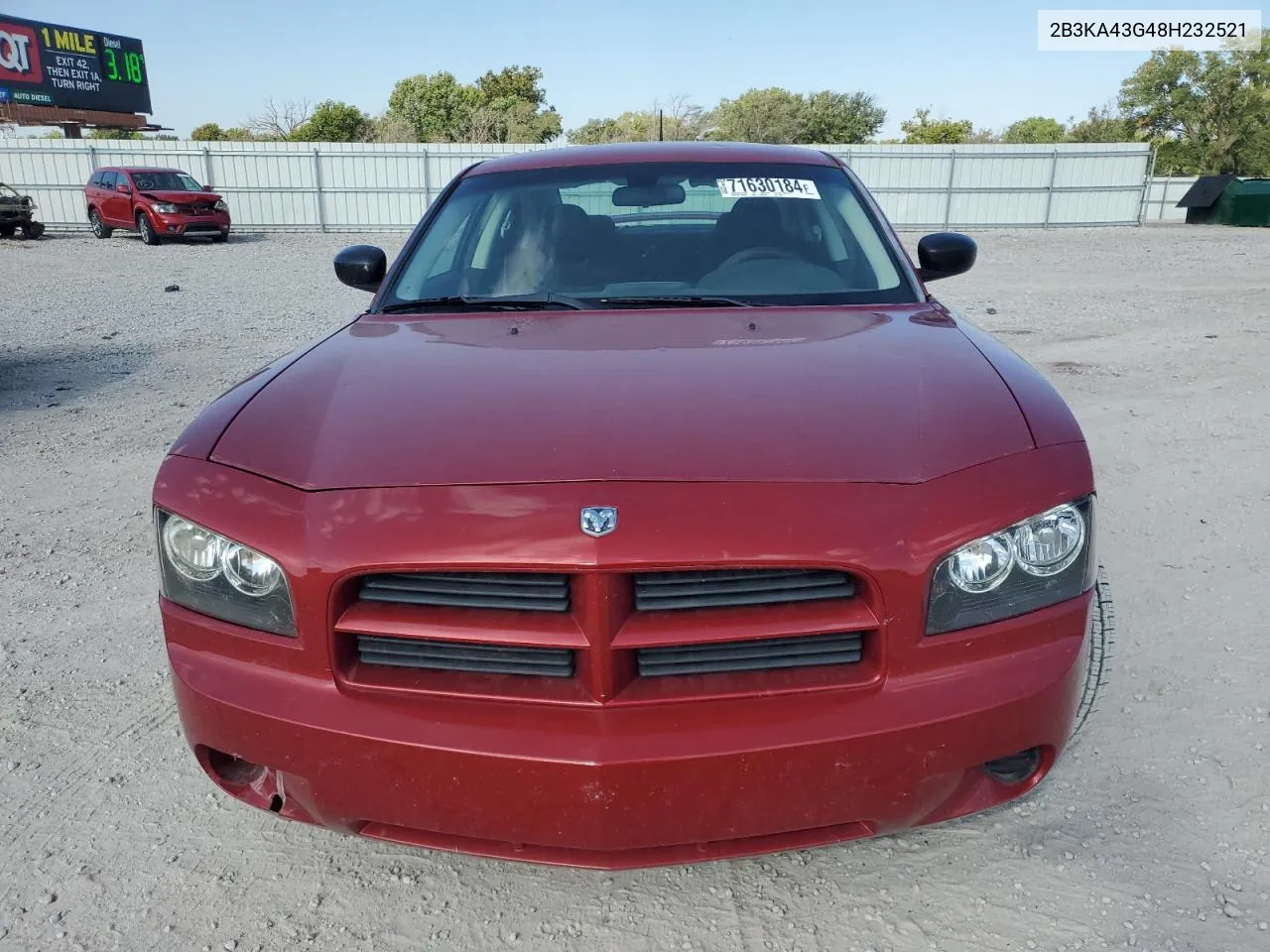 2008 Dodge Charger VIN: 2B3KA43G48H232521 Lot: 71630184