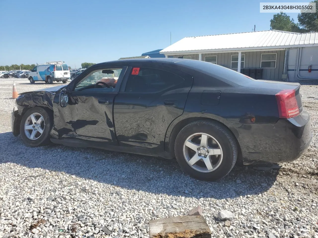 2008 Dodge Charger VIN: 2B3KA43G48H305502 Lot: 72280514