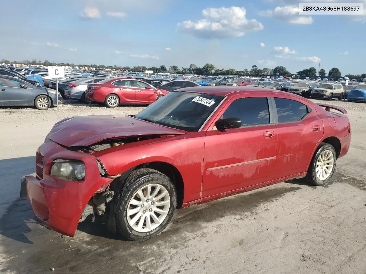 2008 Dodge Charger VIN: 2B3KA43G68H188697 Lot: 72341744