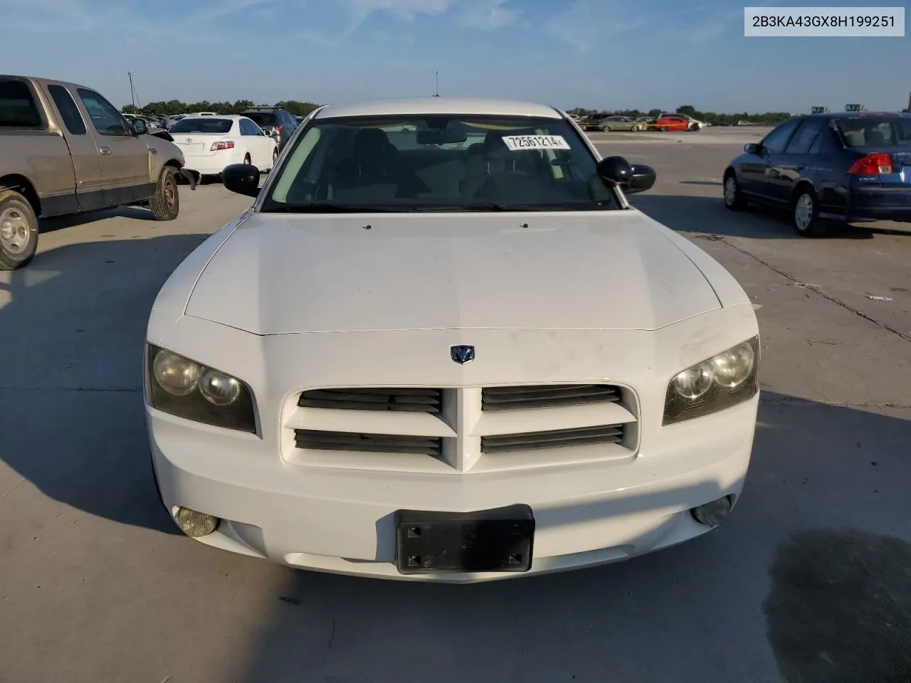 2008 Dodge Charger VIN: 2B3KA43GX8H199251 Lot: 72561214