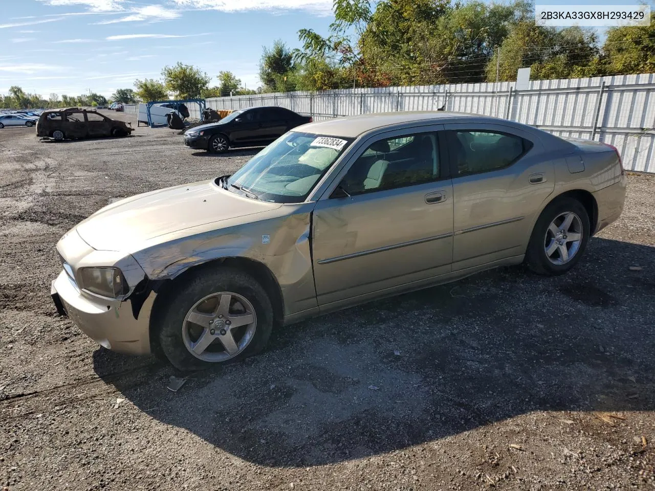 2008 Dodge Charger Sxt VIN: 2B3KA33GX8H293429 Lot: 73362834