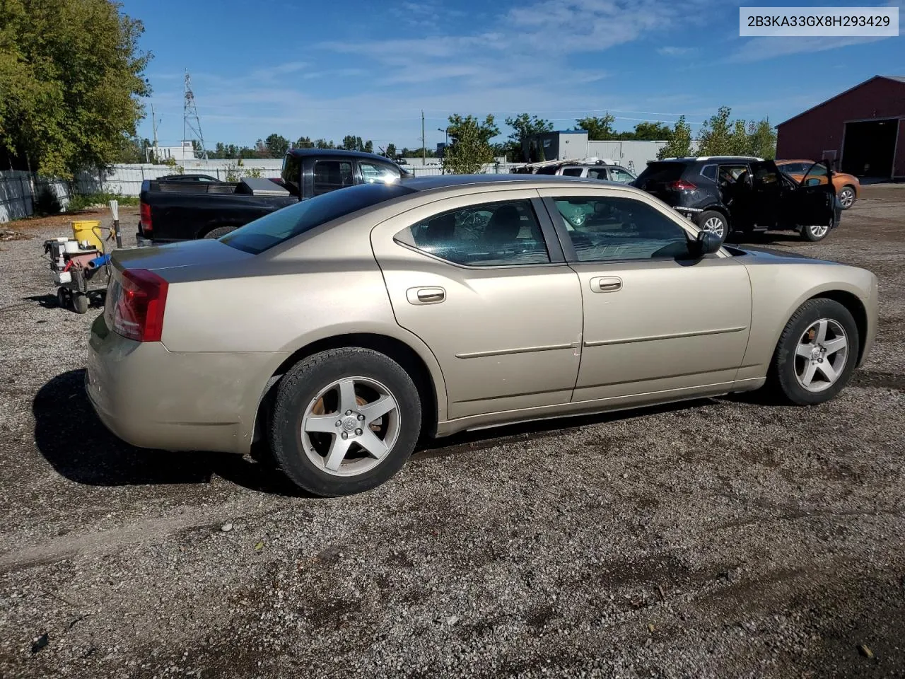 2008 Dodge Charger Sxt VIN: 2B3KA33GX8H293429 Lot: 73362834