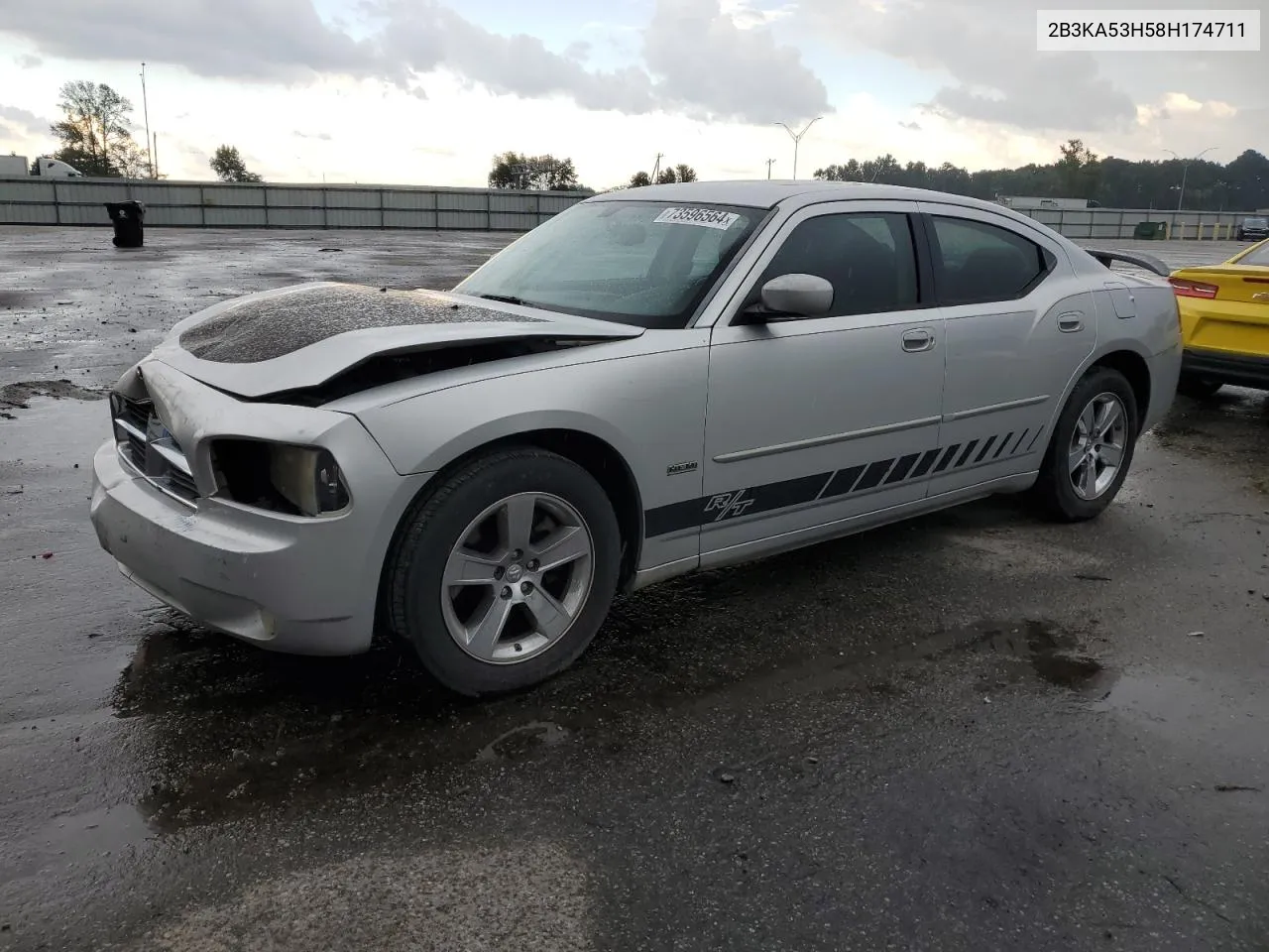 2008 Dodge Charger R/T VIN: 2B3KA53H58H174711 Lot: 73596564