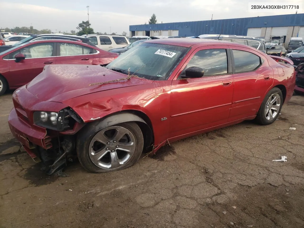 2008 Dodge Charger VIN: 2B3KA43GX8H317718 Lot: 74177454