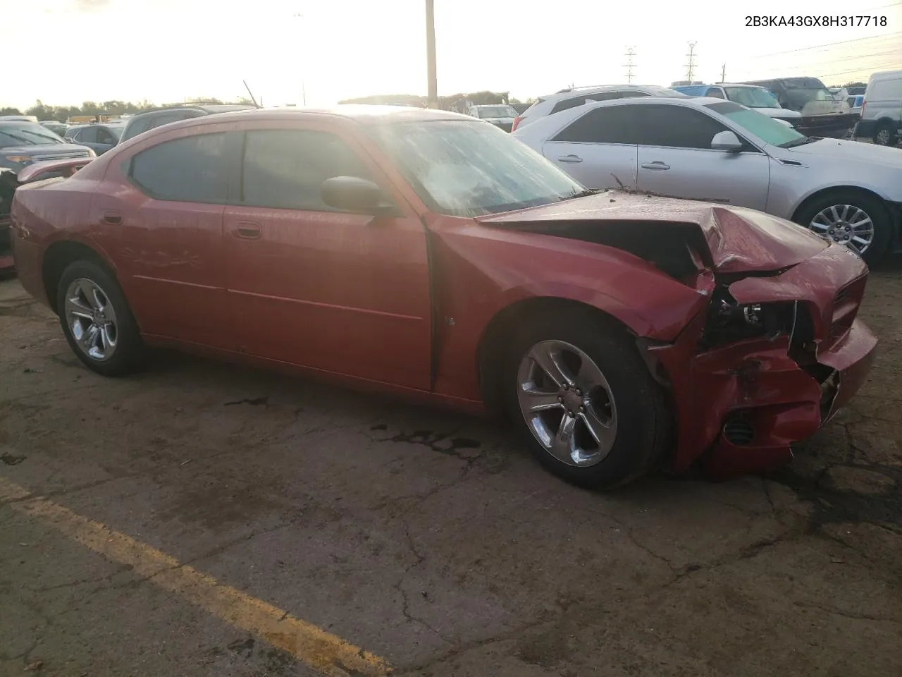 2008 Dodge Charger VIN: 2B3KA43GX8H317718 Lot: 74177454