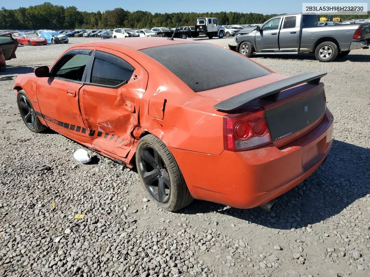 2008 Dodge Charger R/T VIN: 2B3LA53H98H232730 Lot: 76059414