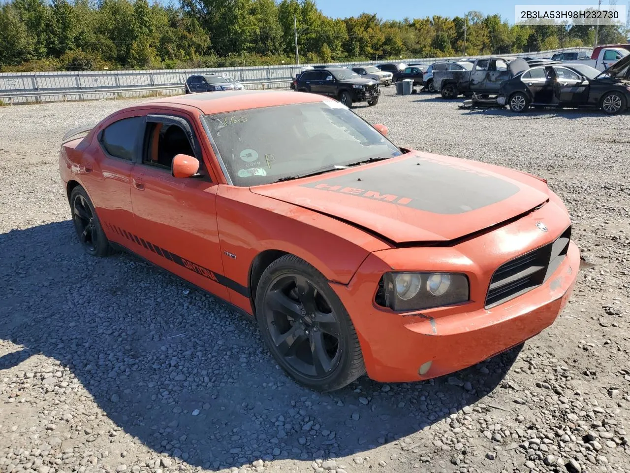 2008 Dodge Charger R/T VIN: 2B3LA53H98H232730 Lot: 76059414