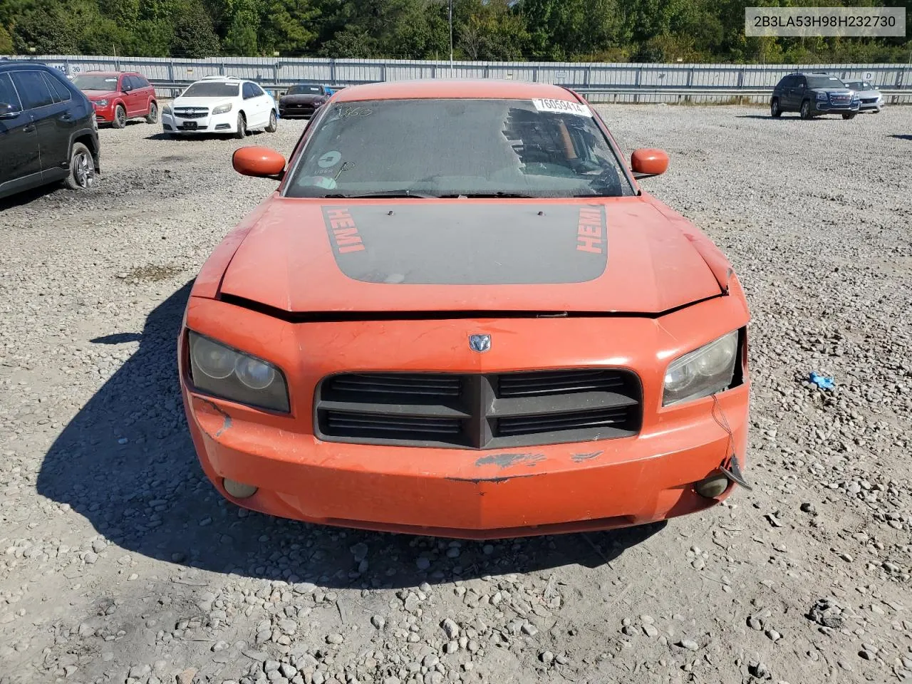 2008 Dodge Charger R/T VIN: 2B3LA53H98H232730 Lot: 76059414