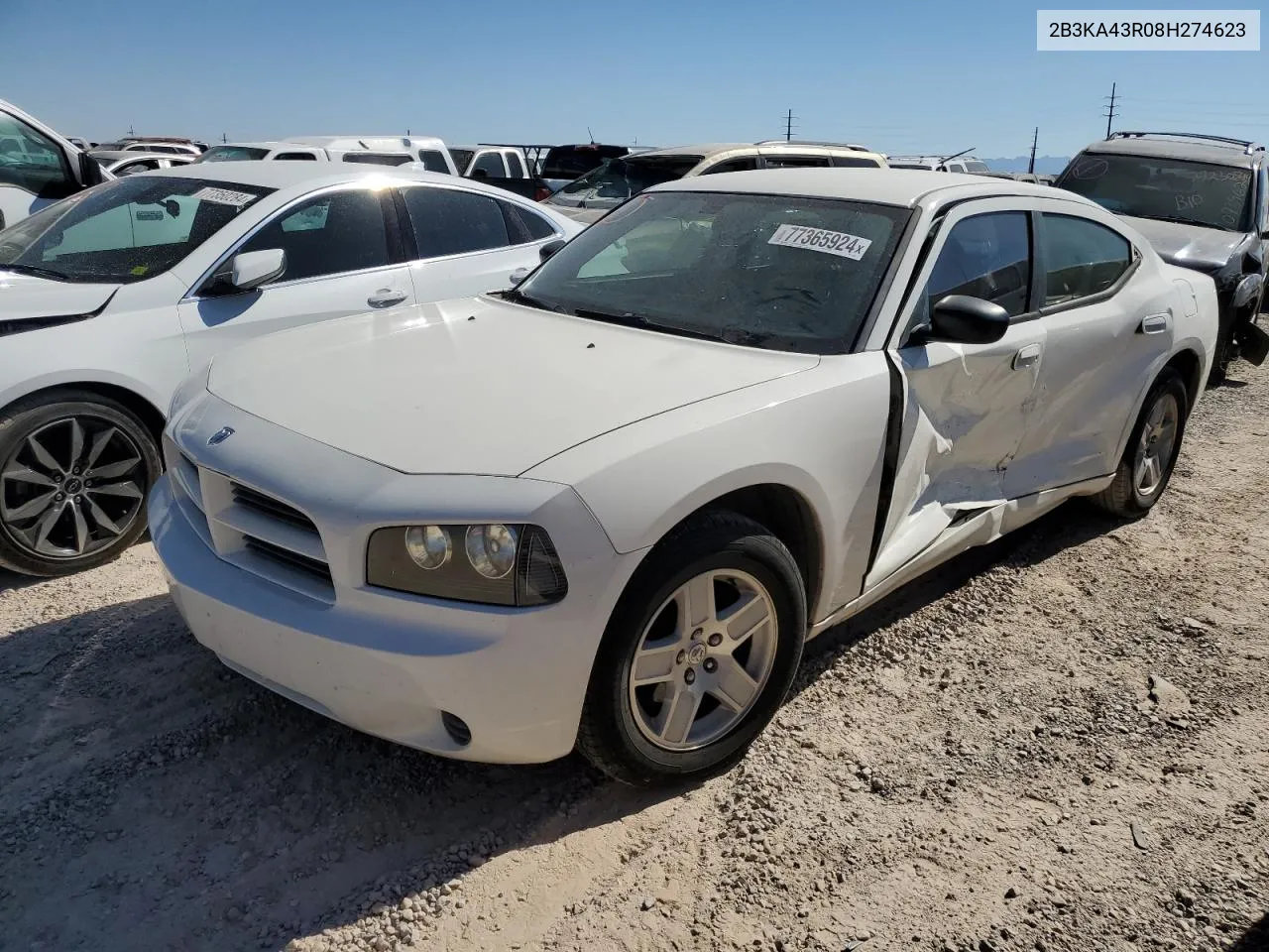 2008 Dodge Charger VIN: 2B3KA43R08H274623 Lot: 77365924