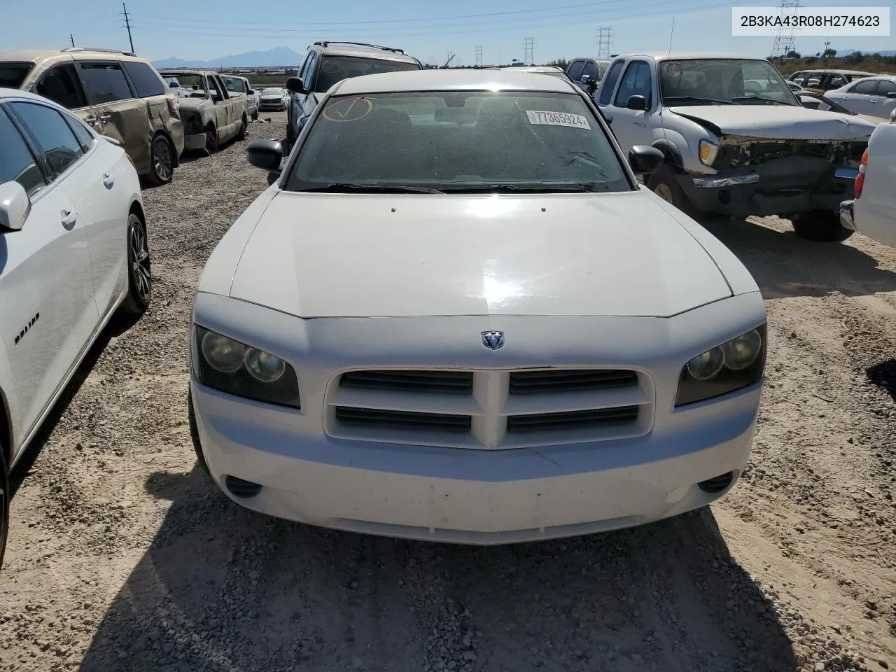 2008 Dodge Charger VIN: 2B3KA43R08H274623 Lot: 77365924