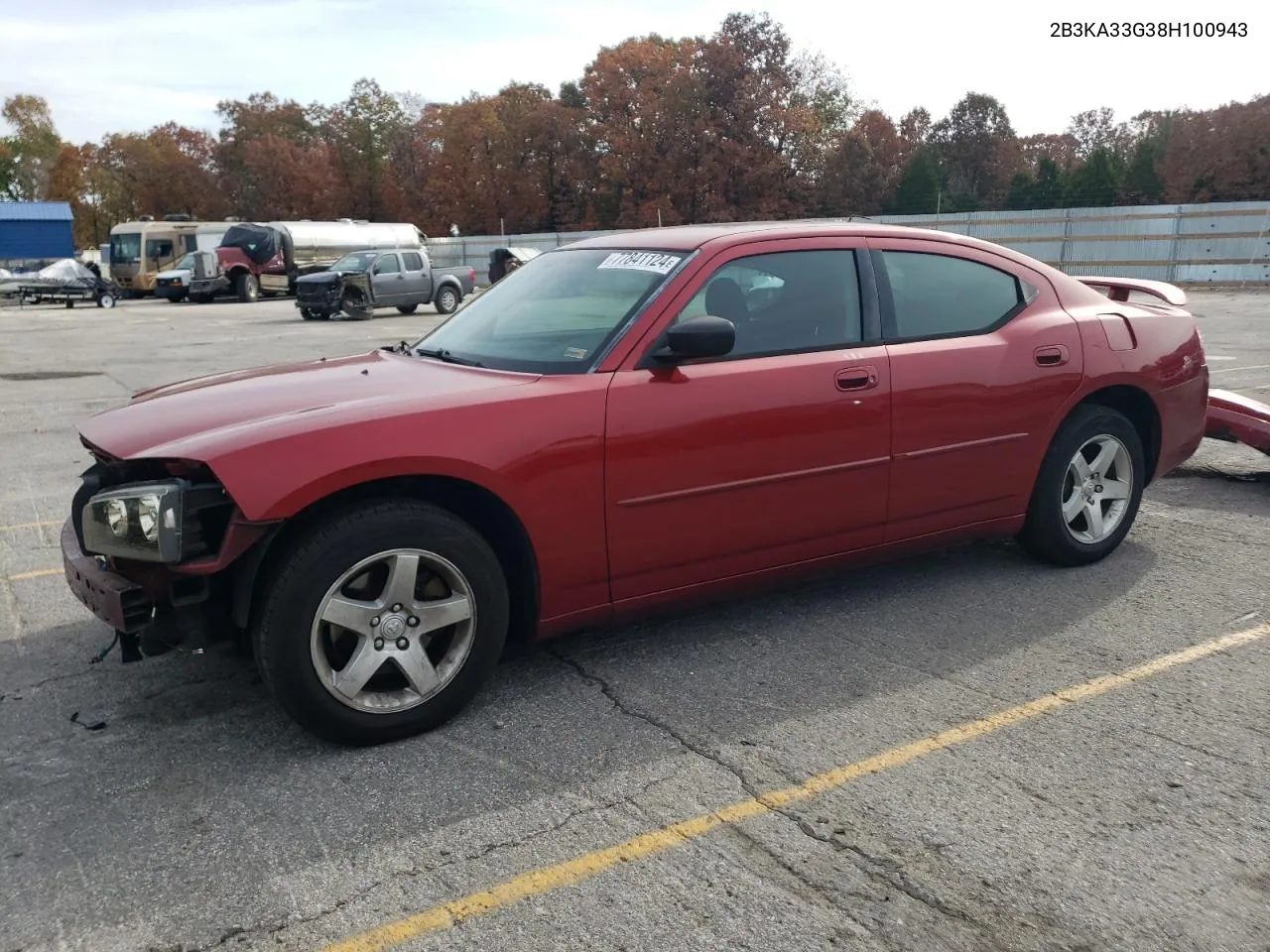 2008 Dodge Charger Sxt VIN: 2B3KA33G38H100943 Lot: 77841124