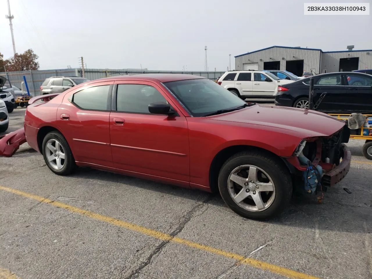 2008 Dodge Charger Sxt VIN: 2B3KA33G38H100943 Lot: 77841124