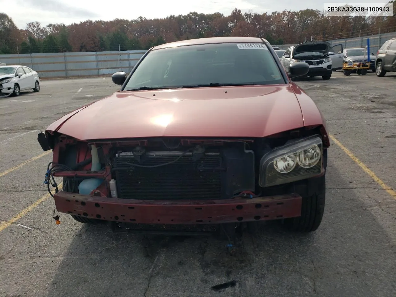 2008 Dodge Charger Sxt VIN: 2B3KA33G38H100943 Lot: 77841124