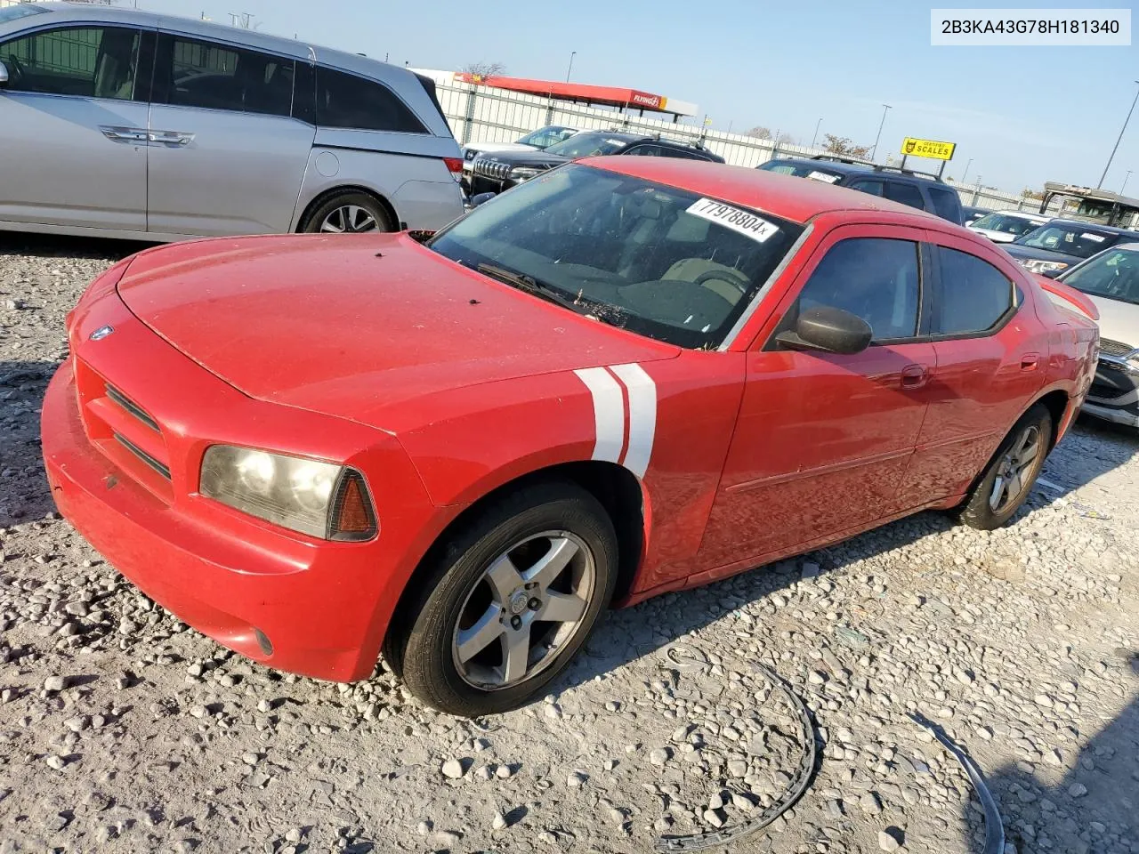 2008 Dodge Charger VIN: 2B3KA43G78H181340 Lot: 77978804